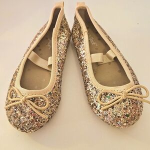 Cat & Jack Gold Glitter Ballet Flats